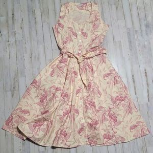 J Peterman Toile Se Jouy Dress
